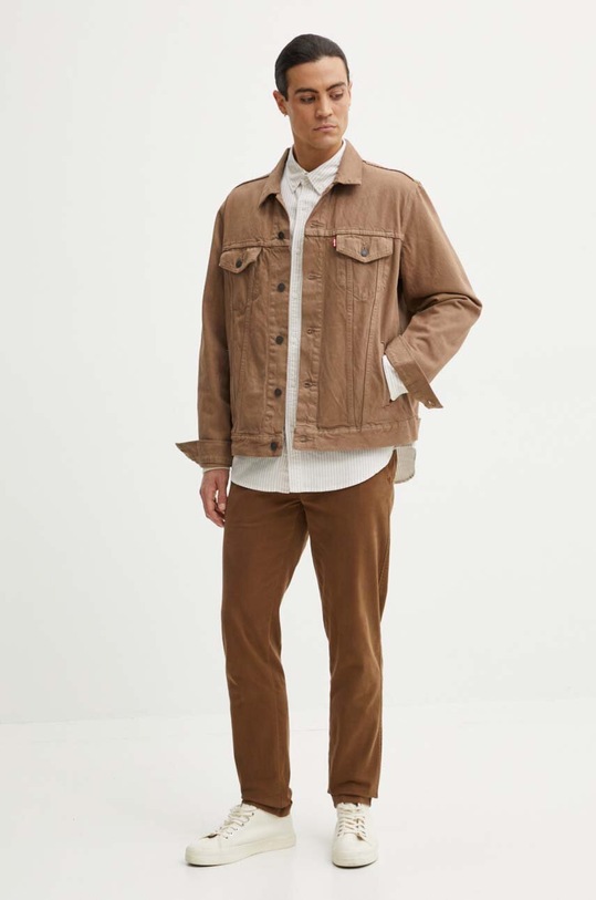 Oblečení Bavlněná košile Levi's A7210 béžová