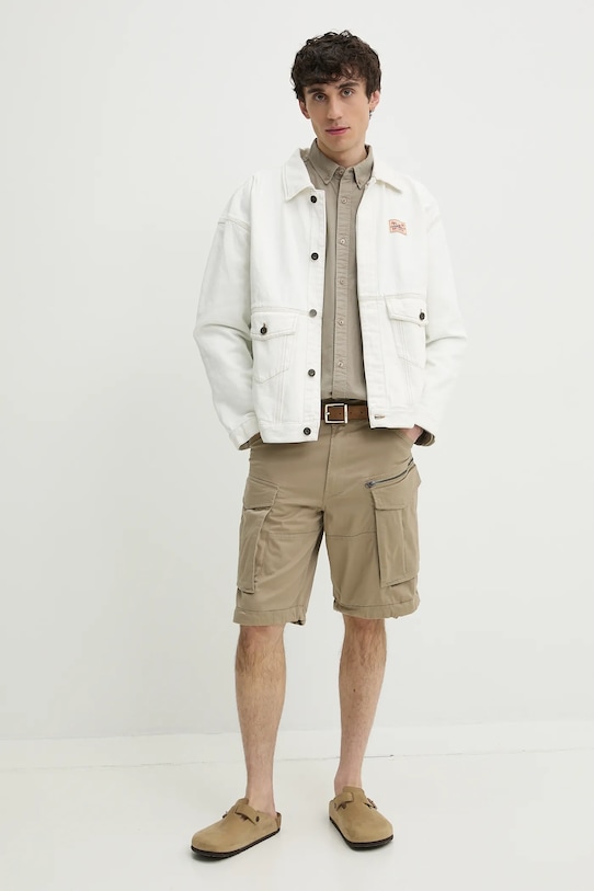 Levi's camasa din bumbac A7210 bej SS25