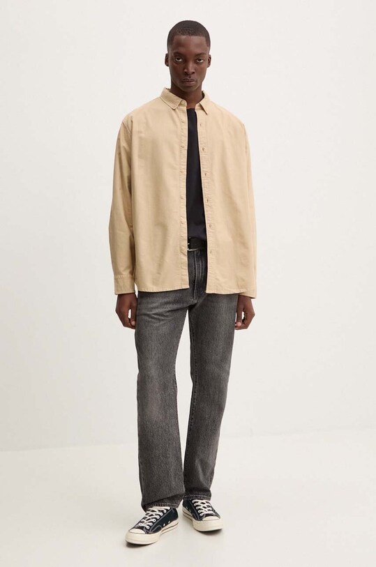 Levi's koszula bawełniana A7210 beżowy SS25