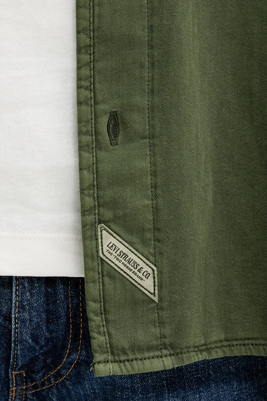 Džínová košile Levi's A7224 zelená