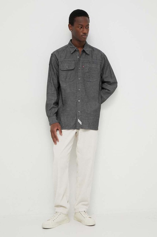 Odzież Levi's koszula jeansowa A7224 szary