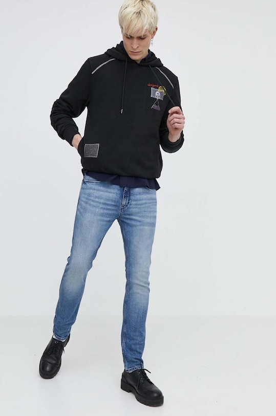 Odzież Desigual koszula bawełniana IAN 24SMCW15 granatowy