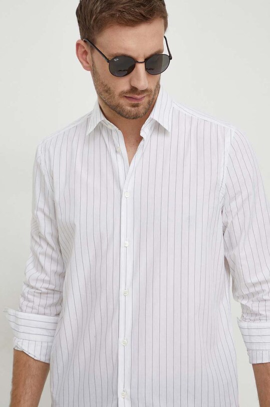 Sisley camasa din bumbac alb 5B8SSQ03A