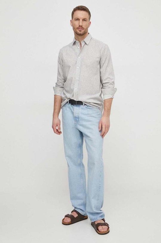 Рубашка Sisley 5N1JSQ036 серый SS24
