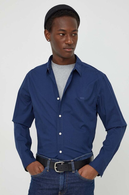 Levi's koszula z elastanem granatowy 86625.0040