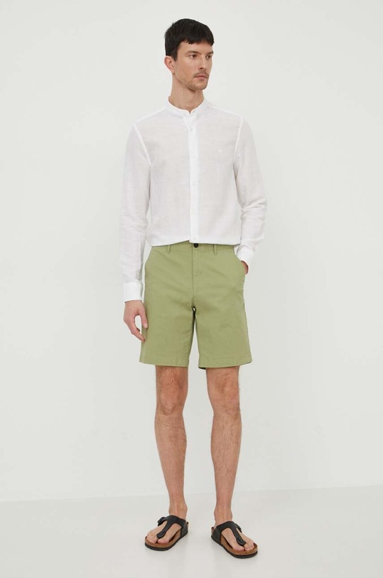 Calvin Klein cămașă de in K10K112706 alb SS24
