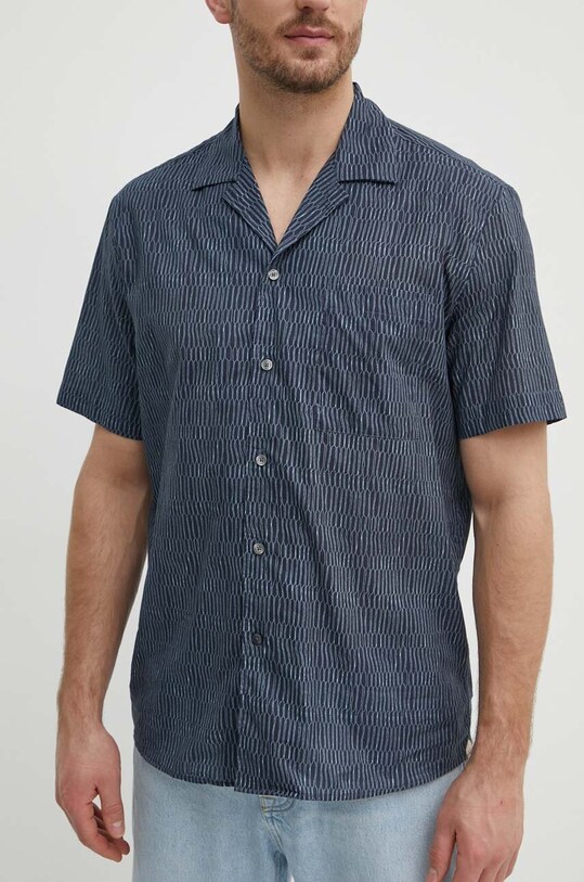 Liu Jo camasa din bumbac scurt bleumarin M124P201ETNOSHIRT