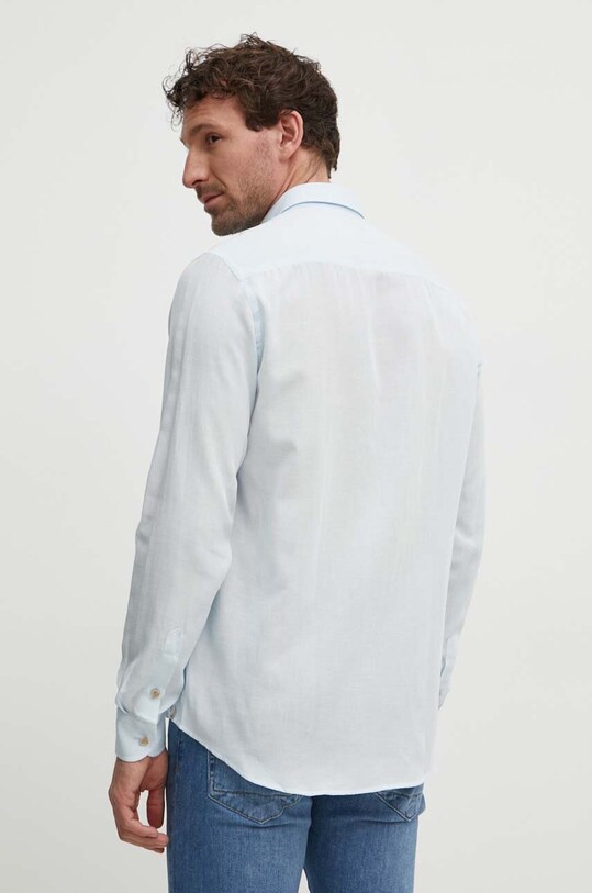 Liu Jo camasa din amestec de in albastru M124P201TEXASLINEN