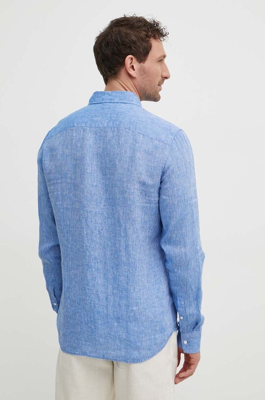 Michael Kors camicia di lino blu CS4400H4YT