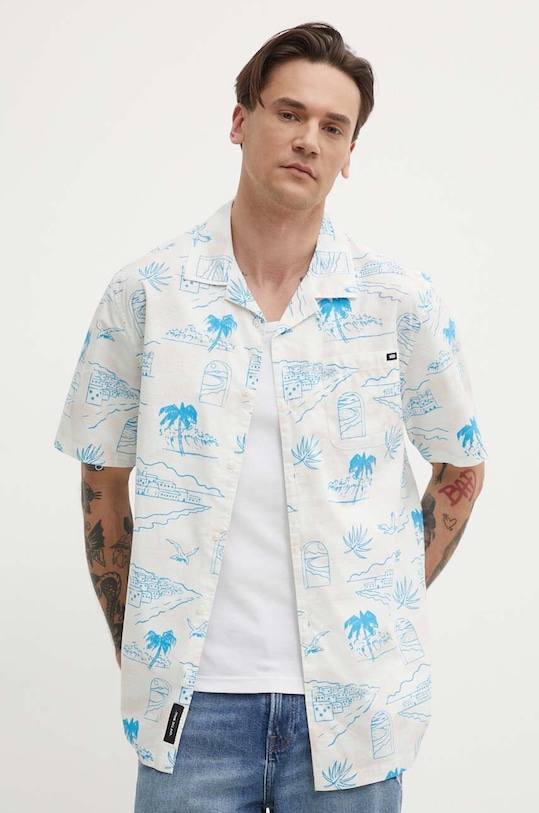 Vans camasa din bumbac scurt alb VN000G7GFS81