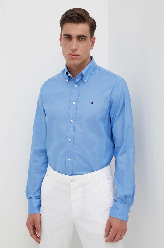 Košile Tommy Hilfiger modrá MW0MW29969