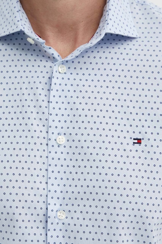 Bavlnená košeľa Tommy Hilfiger MW0MW34649 modrá SS24
