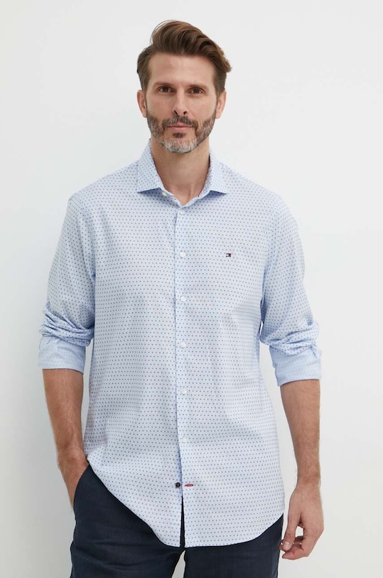 Bavlnená košeľa Tommy Hilfiger MW0MW34649 modrá