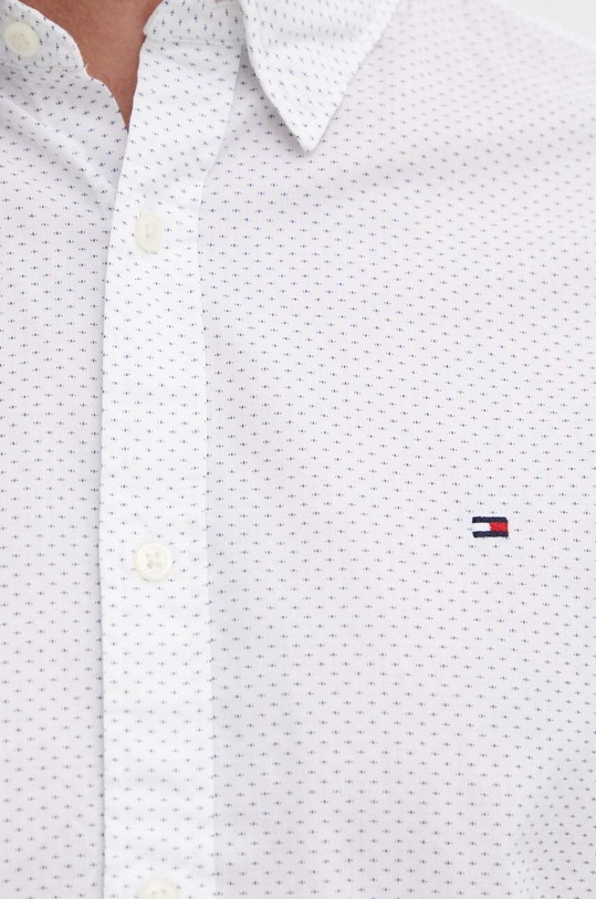 Βαμβακερό πουκάμισο Tommy Hilfiger MW0MW36138 λευκό SS24