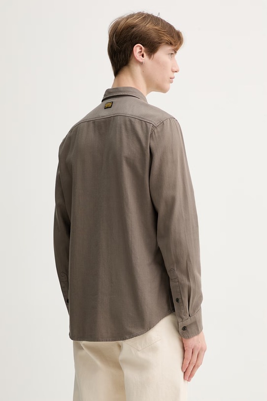 Odzież G-Star Raw koszula bawełniana Marine Slim D24963.D454 zielony