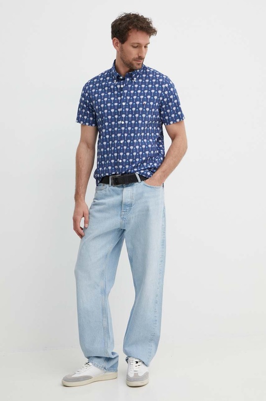 Košile Tommy Hilfiger MW0MW34582 námořnická modř SS24