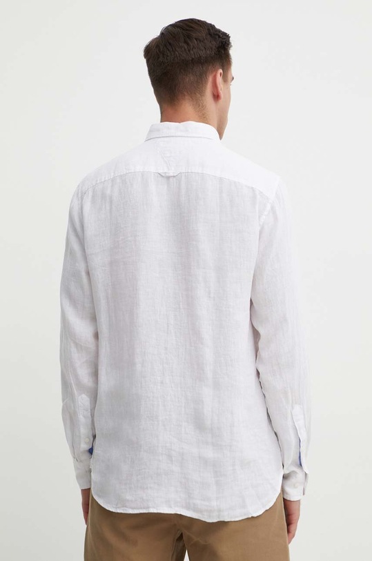 Πουκάμισο από λινό Tommy Hilfiger λευκό MW0MW34602