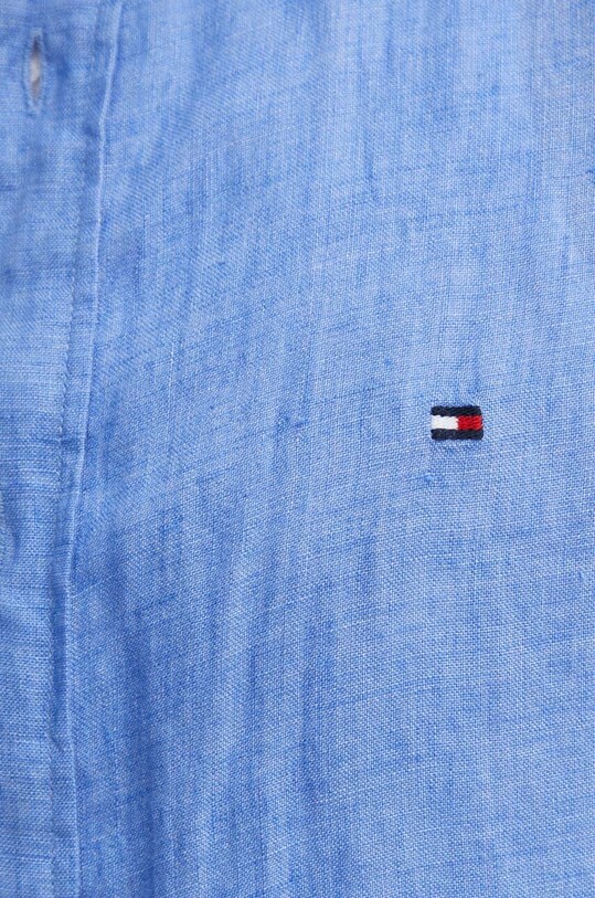 Πουκάμισο από λινό Tommy Hilfiger MW0MW34602 μπλε SS25