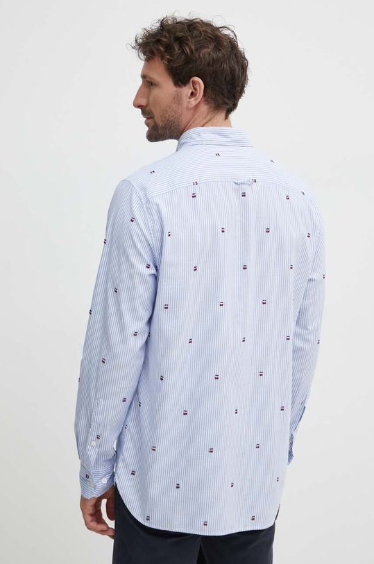 Памучна риза Tommy Hilfiger син MW0MW34608