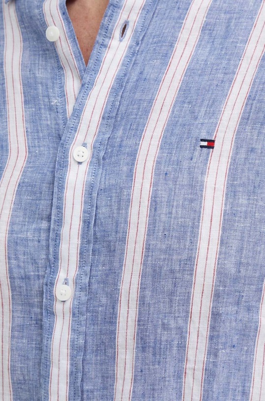 Πουκάμισο από λινό Tommy Hilfiger MW0MW34612 μπλε