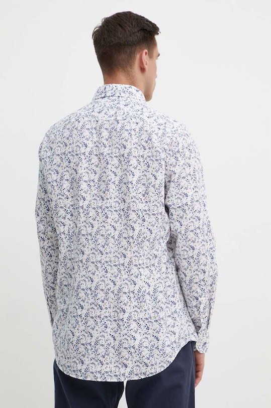 Košeľa s prímesou ľanu Tommy Hilfiger biela MW0MW34631