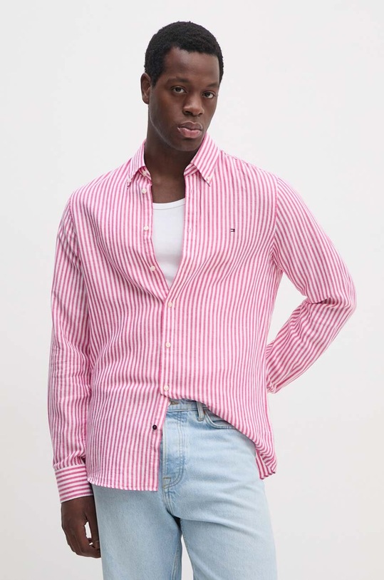 Košile Tommy Hilfiger slim růžová MW0MW34633