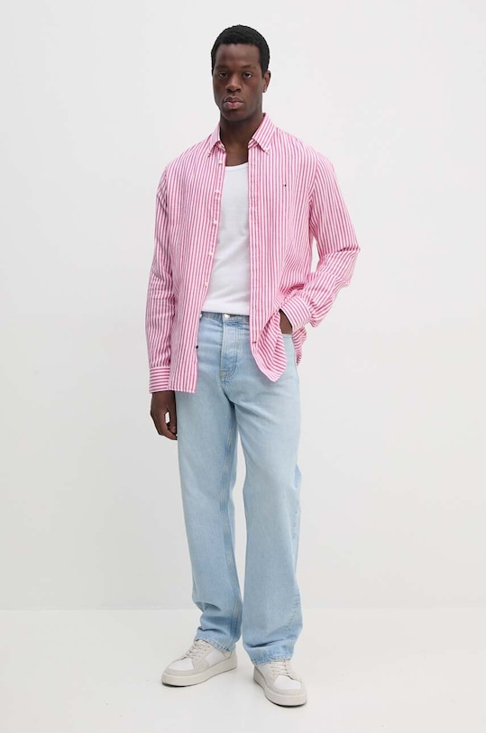 Tommy Hilfiger koszula MW0MW34633 różowy SS24
