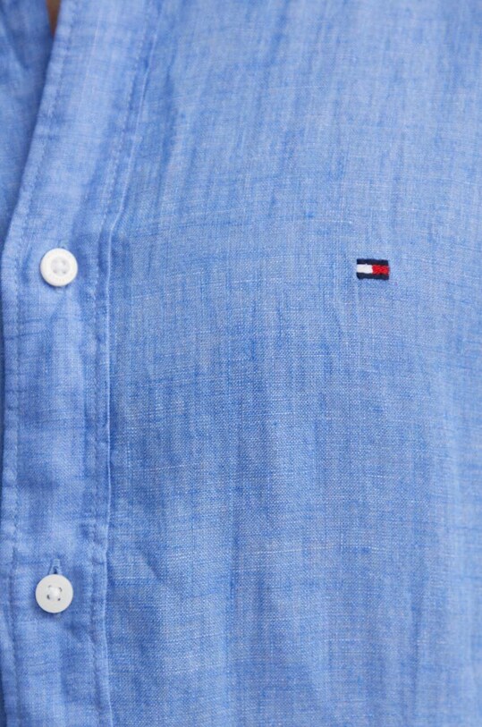 Lanena košulja Tommy Hilfiger MW0MW35207 plava