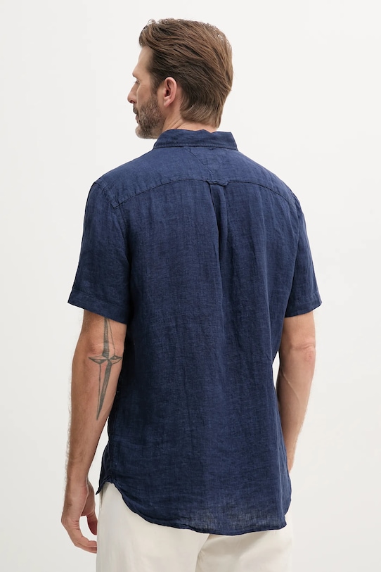 Oblečenie Ľanová košeľa Tommy Hilfiger MW0MW35207 tmavomodrá