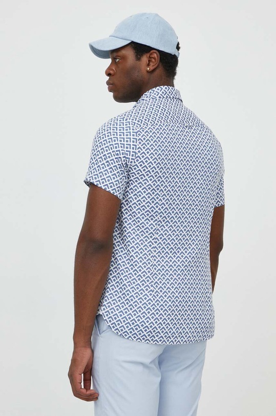 Ρούχα Πουκάμισο με μείγμα από λινό Tommy Hilfiger MW0MW35238 μπλε