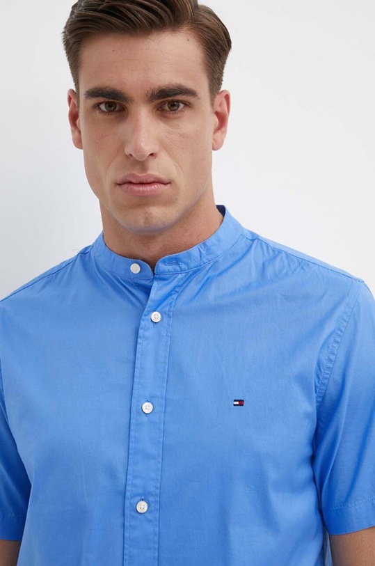 Βαμβακερό πουκάμισο Tommy Hilfiger MW0MW35275 μπλε