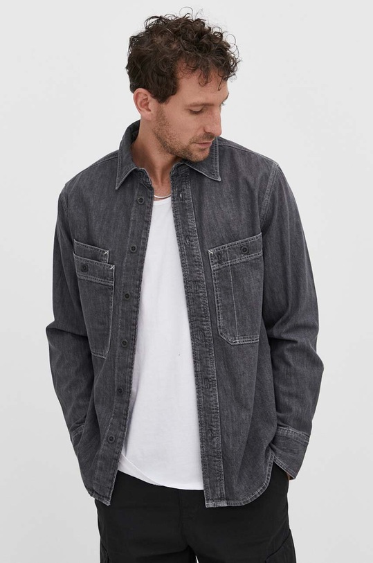 G-Star cămașă din denim lung gri D23009.D540