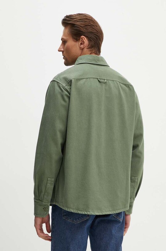 Odzież A.P.C. koszula bawełniana Surchemise Basile Brodee Poitrine COFCN.H02918.KAI zielony