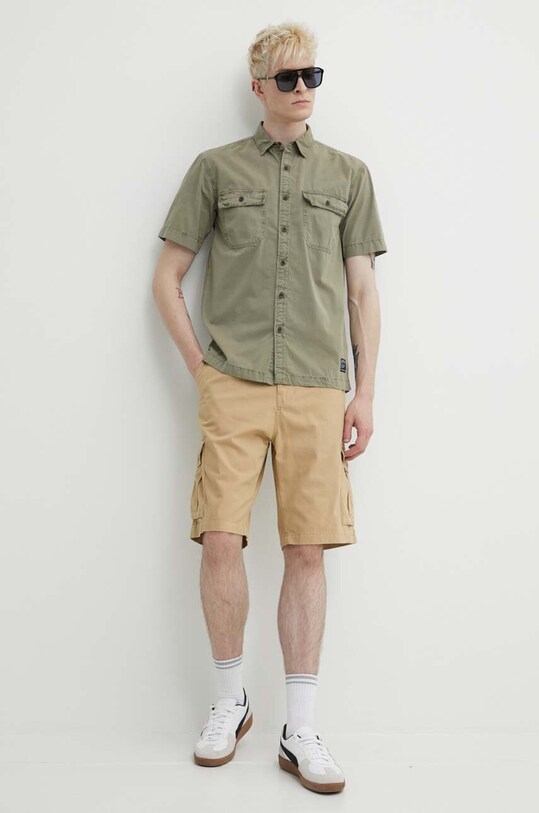 Бавовняна сорочка Superdry M4010791A.1KH зелений SS24