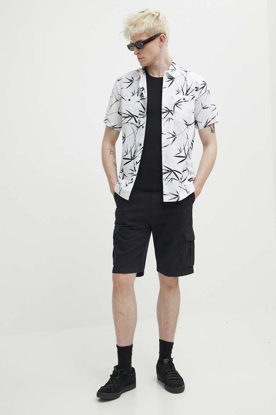 Košulja s dodatkom lana Superdry M4010793A.2EB bijela SS24