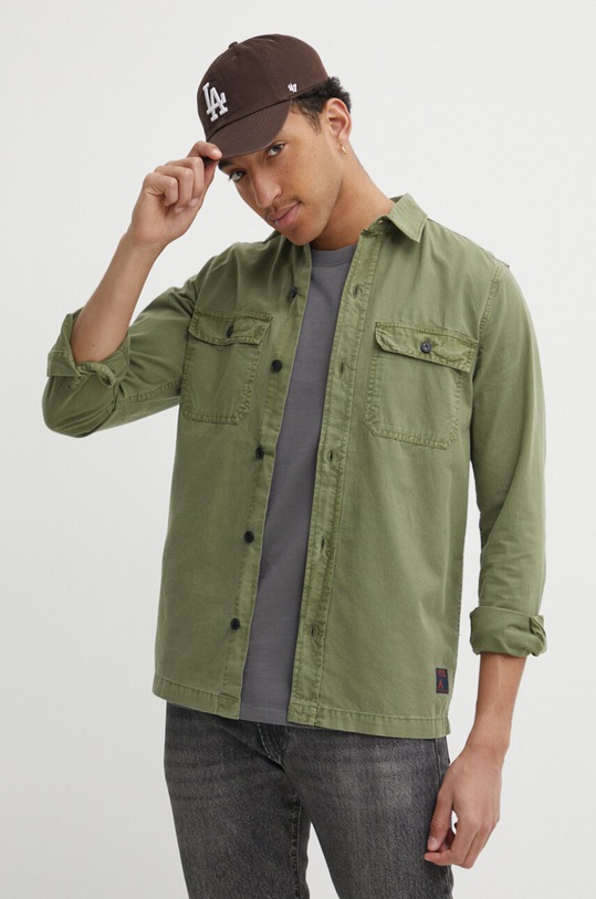 Бавовняна сорочка Superdry зелений M4010799A.ZTV
