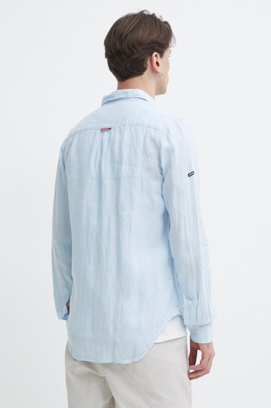 Îmbrăcăminte Superdry camasa de in M4010607A.2EU albastru