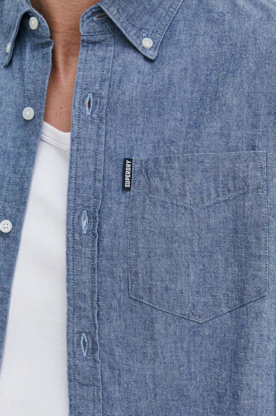 Хлопковая рубашка Superdry M4010886A.JON голубой