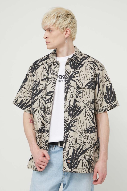 Košile Dickies MAX MEADOWS SHIRT SS květinový béžová DK0A4YS4
