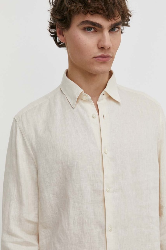 Ľanová košeľa Drykorn RAMIS béžová 47350.126004