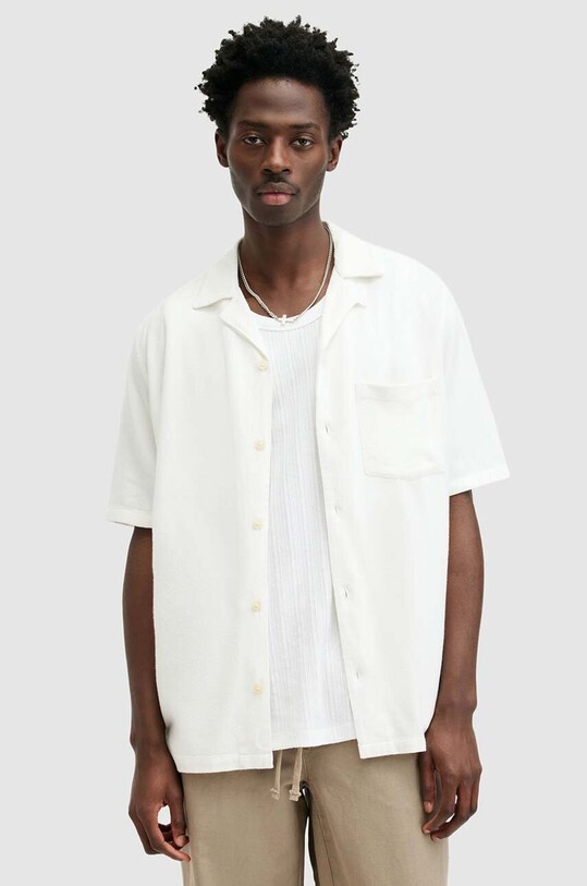 AllSaints camasa CUDI scurt alb MS129Y