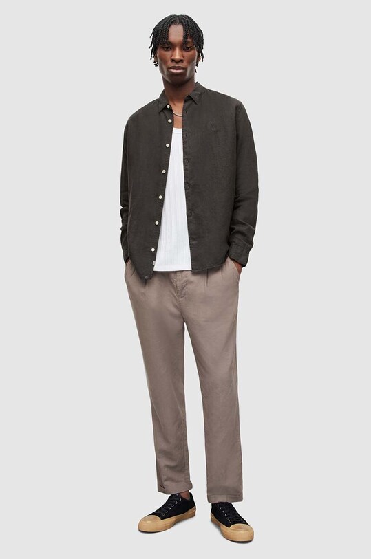 Сорочка з льону AllSaints CYPRESS MS152Y