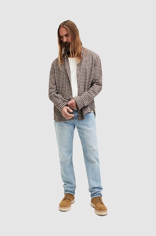 Бавовняна сорочка AllSaints WAYANDA MS526Z барвистий