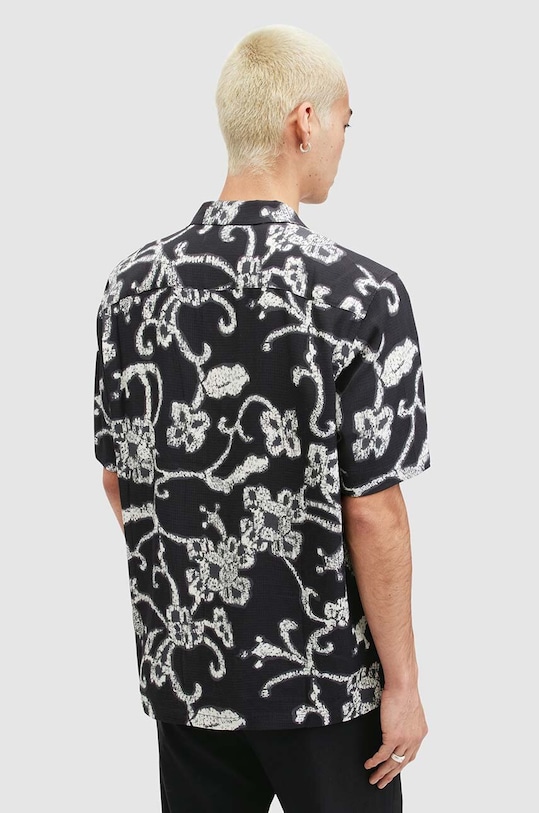 Ρούχα Πουκάμισο AllSaints WEBS MS555Z μαύρο