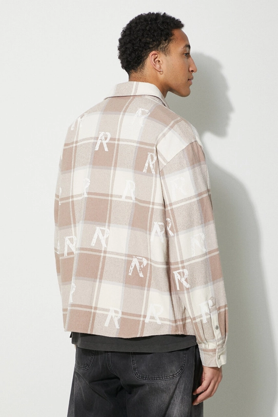 Represent shirt All Over Initial Flannel Shirt MLM216.426 beige SS24