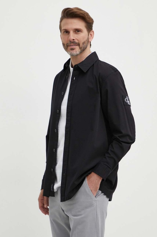 Calvin Klein Jeans koszula z elastanem czarny J30J325176