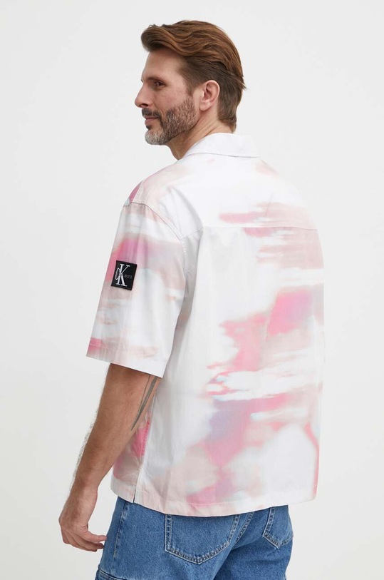 Odzież Calvin Klein Jeans koszula bawełniana J30J325177 różowy