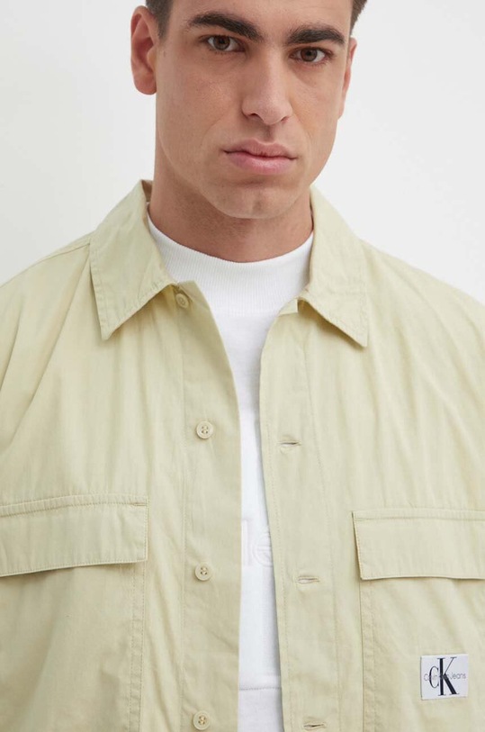 Хлопковая рубашка Calvin Klein Jeans зелёный J30J325249