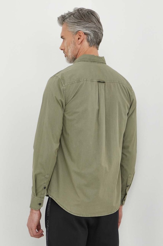 Oblečenie Bavlnená košeľa Calvin Klein Jeans J30J325772 zelená
