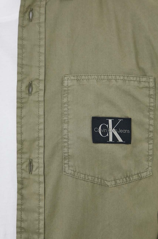 Bavlnená košeľa Calvin Klein Jeans J30J325772 zelená